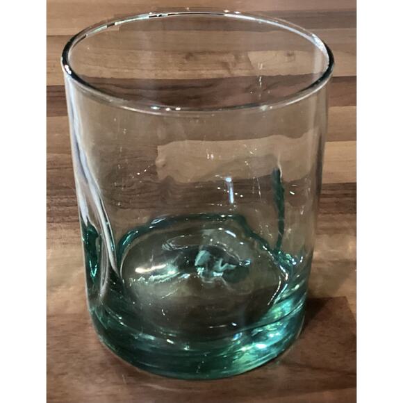 Set of 4 Vintage 4” Thumbprint Green Tumblers 10 ounces - Picture 9 of 10